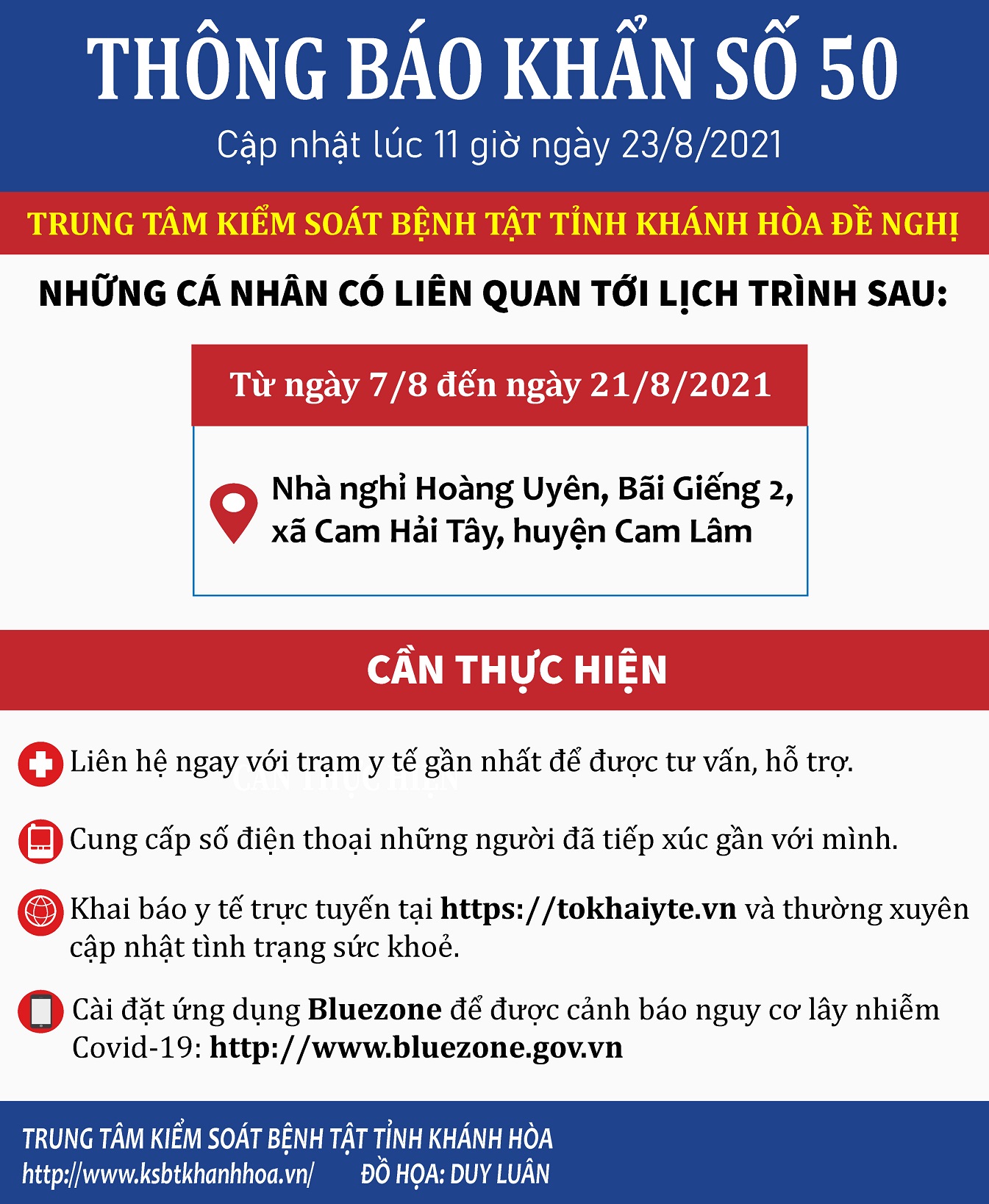 THÔNG BÁO KHẨN SỐ 50